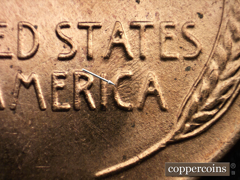 Die-stage C marker on 1956D•1MM•027 (1956 Repunched Mint Mark).