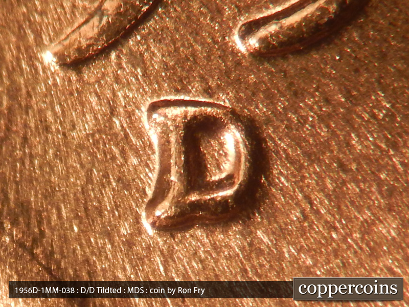 1956 Lincoln cent obverse, CopperCoins die 1956D•1MM•038.