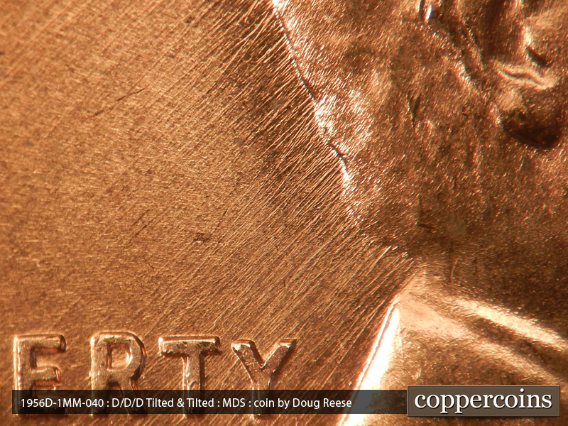 Die-stage B marker on 1956D•1MM•040 (1956 Repunched Mint Mark).