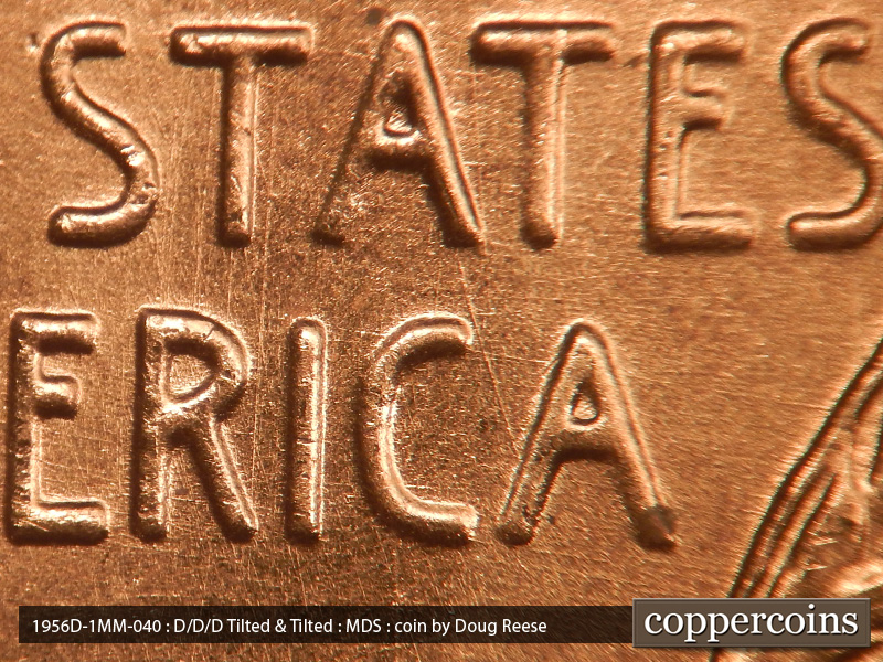Die-stage B marker on 1956D•1MM•040 (1956 Repunched Mint Mark).