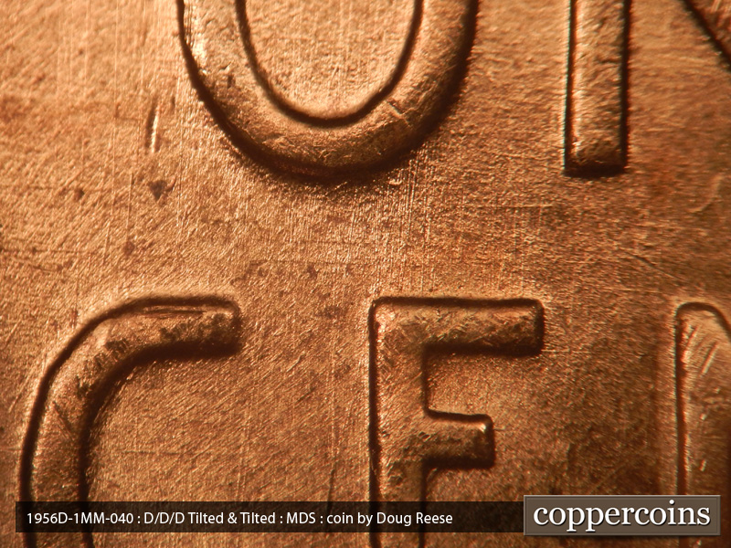 Die-stage B marker on 1956D•1MM•040 (1956 Repunched Mint Mark).