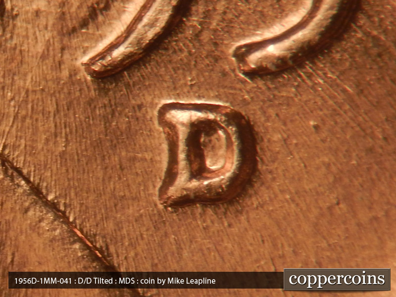 1956 Lincoln cent obverse, CopperCoins die 1956D•1MM•041.