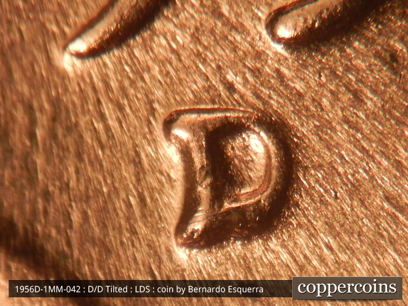 Die-stage C marker on 1956D•1MM•042 (1956 Repunched Mint Mark).