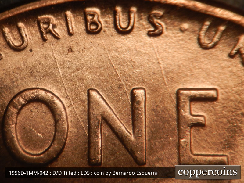 Die-stage C marker on 1956D•1MM•042 (1956 Repunched Mint Mark).