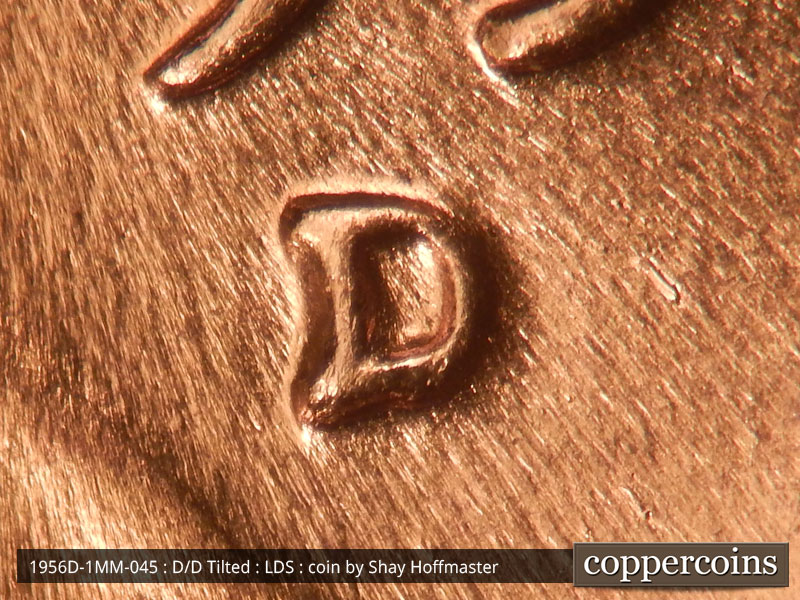 Die-stage C marker on 1956D•1MM•045 (1956 Repunched Mint Mark).