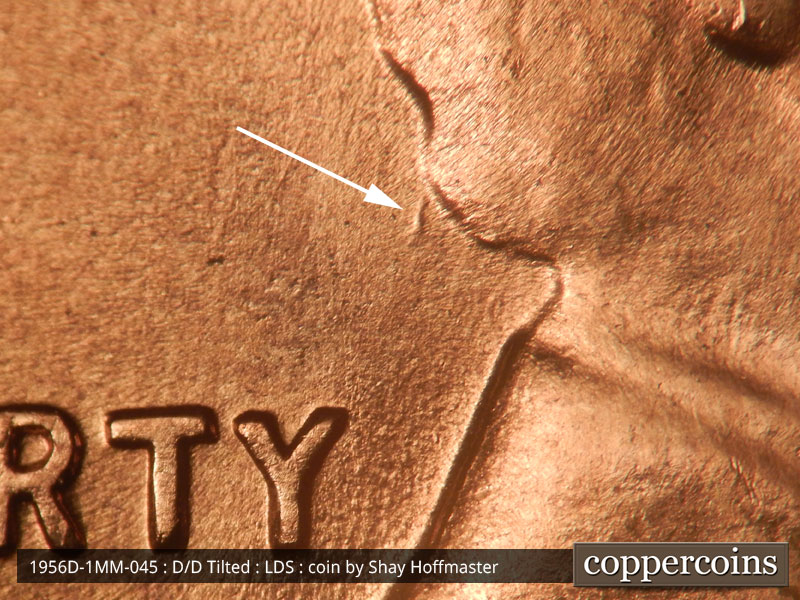 Die-stage C marker on 1956D•1MM•045 (1956 Repunched Mint Mark).
