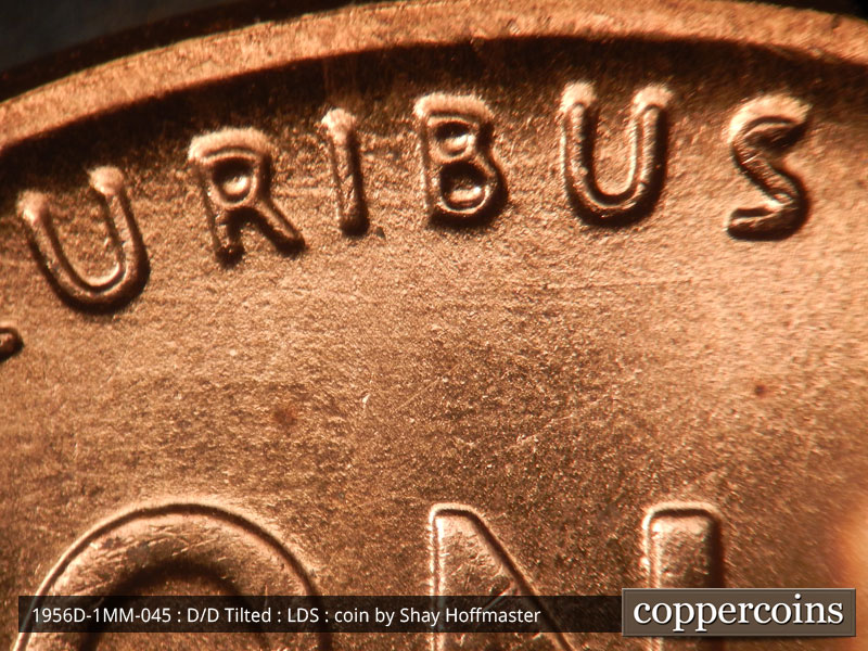 Die-stage C marker on 1956D•1MM•045 (1956 Repunched Mint Mark).