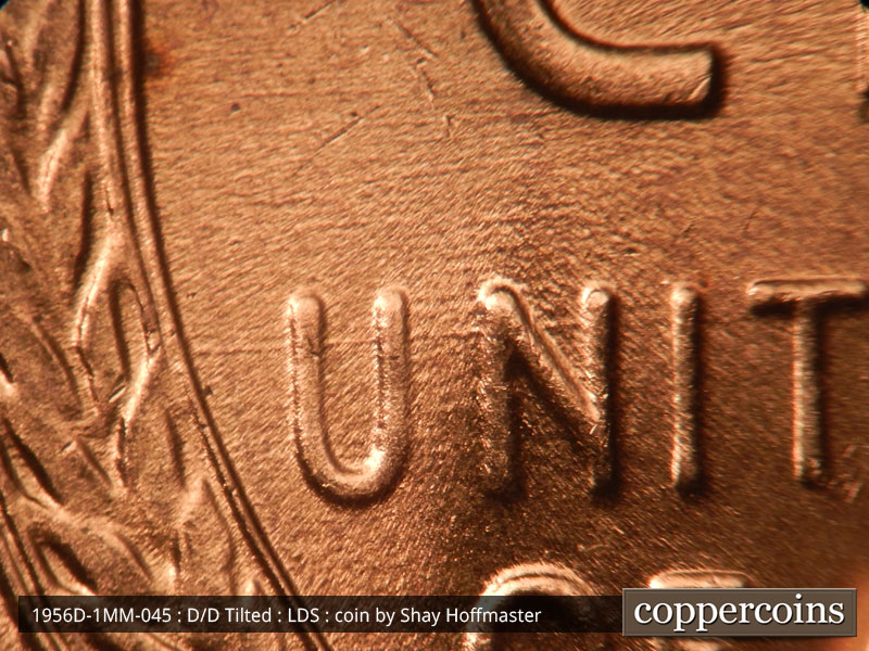 Die-stage C marker on 1956D•1MM•045 (1956 Repunched Mint Mark).