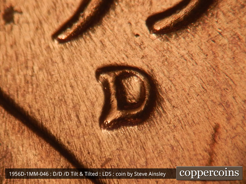 1956 Lincoln cent obverse, CopperCoins die 1956D•1MM•046.
