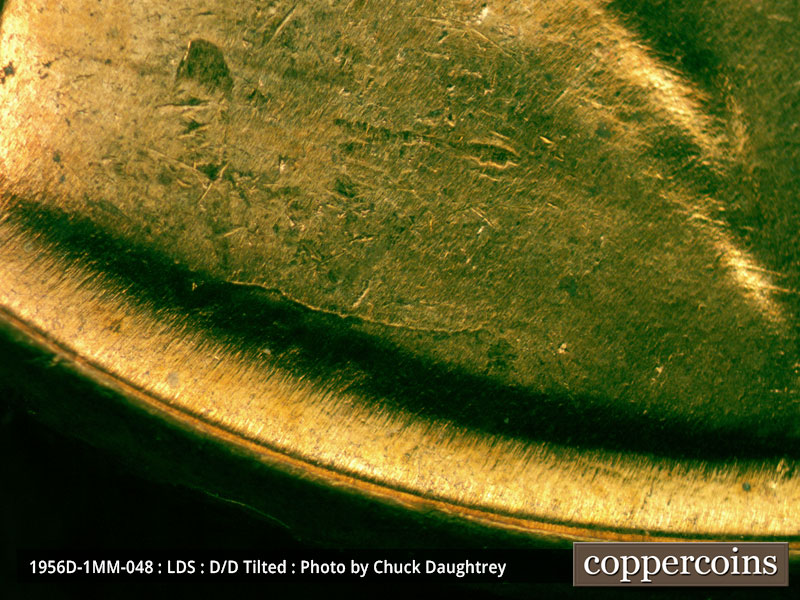 Die-stage C marker on 1956D•1MM•048 (1956 Repunched Mint Mark).