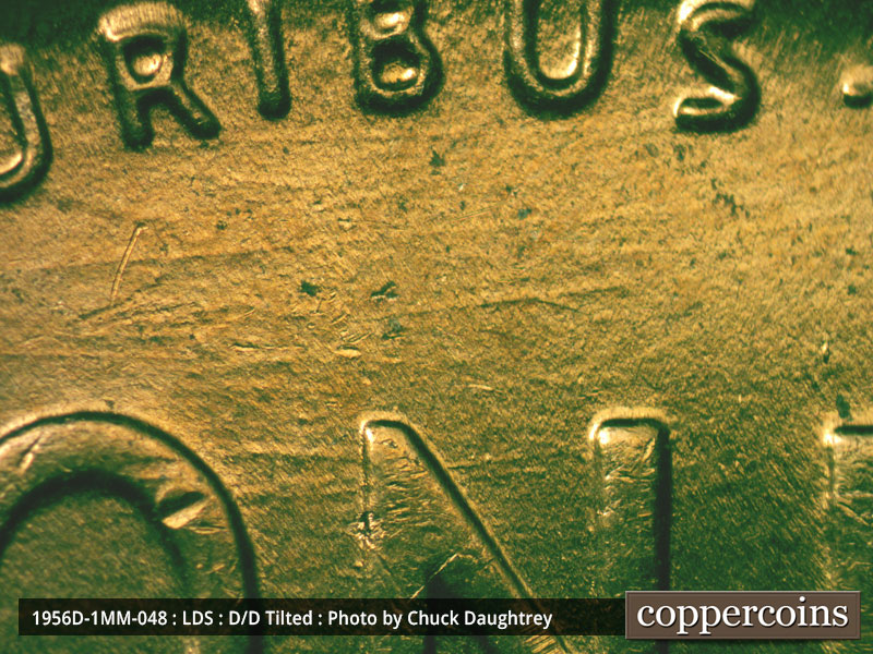 Die-stage C marker on 1956D•1MM•048 (1956 Repunched Mint Mark).