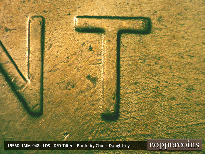 Die-stage C marker on 1956D•1MM•048 (1956 Repunched Mint Mark).
