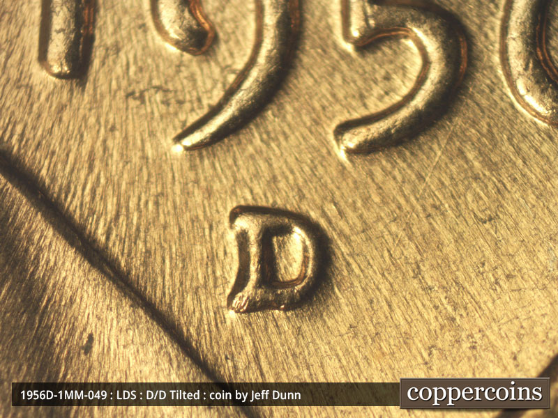 Die-stage C marker on 1956D•1MM•049 (1956 Repunched Mint Mark).