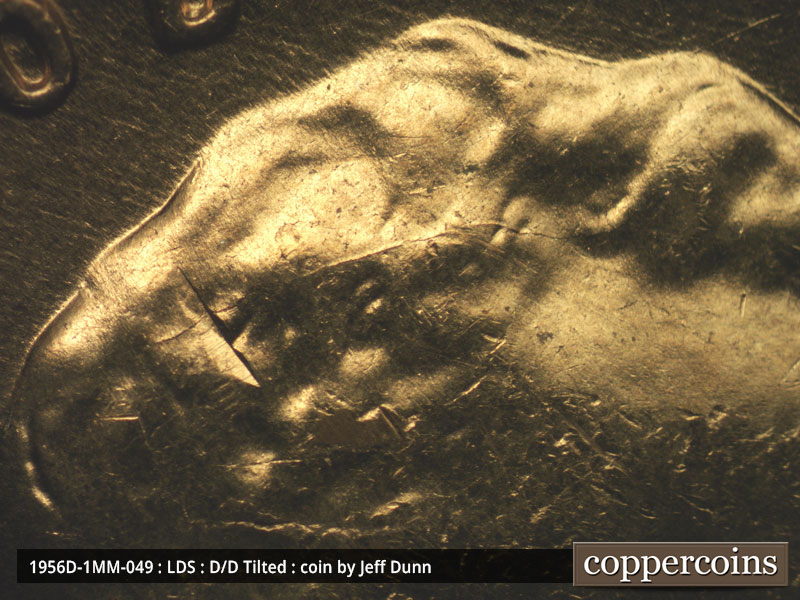 Die-stage C marker on 1956D•1MM•049 (1956 Repunched Mint Mark).