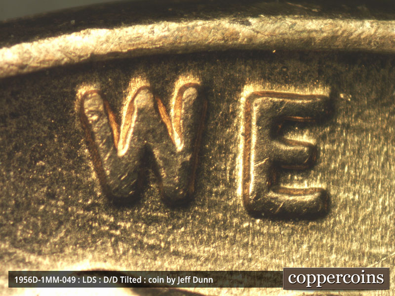 Die-stage C marker on 1956D•1MM•049 (1956 Repunched Mint Mark).