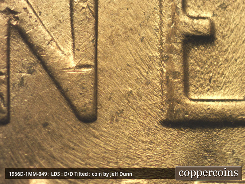 Die-stage C marker on 1956D•1MM•049 (1956 Repunched Mint Mark).
