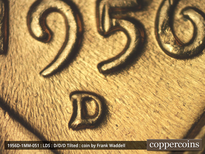 Die-stage C marker on 1956D•1MM•051 (1956 Repunched Mint Mark).