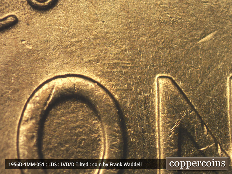 Die-stage C marker on 1956D•1MM•051 (1956 Repunched Mint Mark).