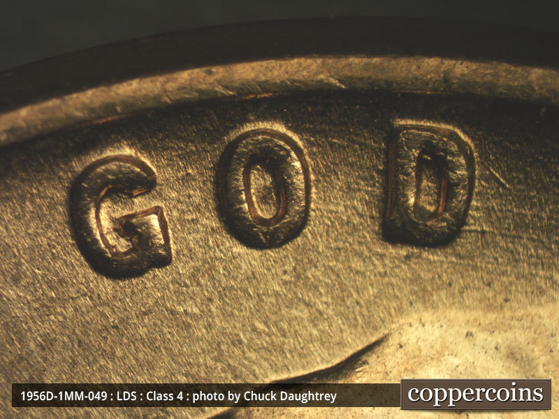 Die-stage C marker on 1956D•1MM•052 (1956 Repunched Mint Mark).