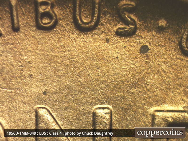 Die-stage C marker on 1956D•1MM•052 (1956 Repunched Mint Mark).