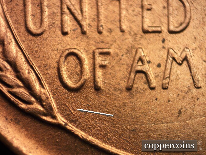 Die-stage B marker on 1956D•1MM•056 (1956 Repunched Mint Mark).