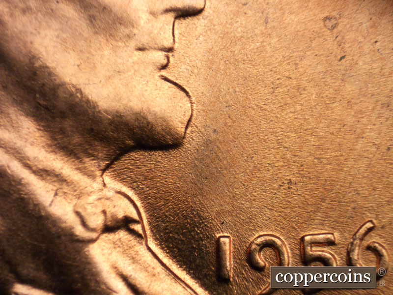 Die-stage C marker on 1956D•1MM•056 (1956 Repunched Mint Mark).