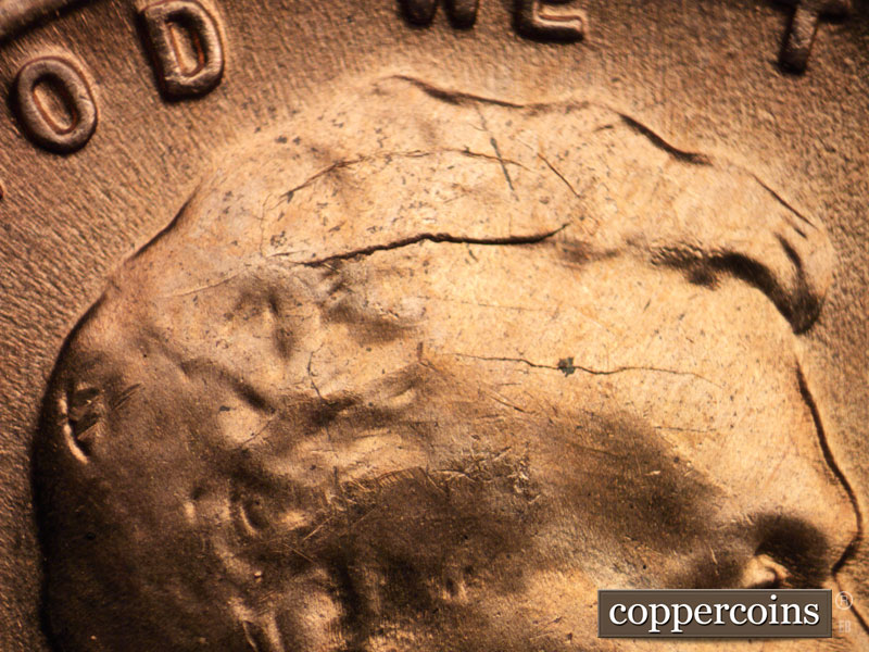 Die-stage C marker on 1956D•1MM•056 (1956 Repunched Mint Mark).