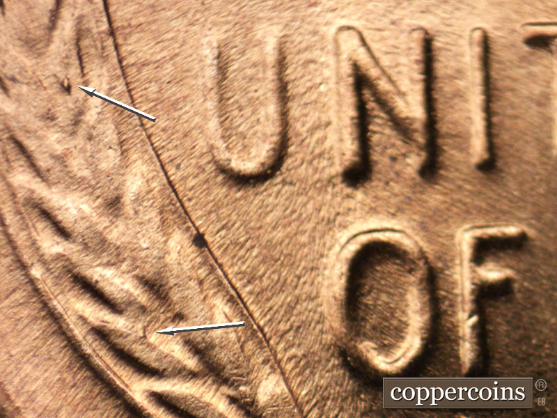 Die-stage C marker on 1956D•1MM•058 (1956 Repunched Mint Mark).