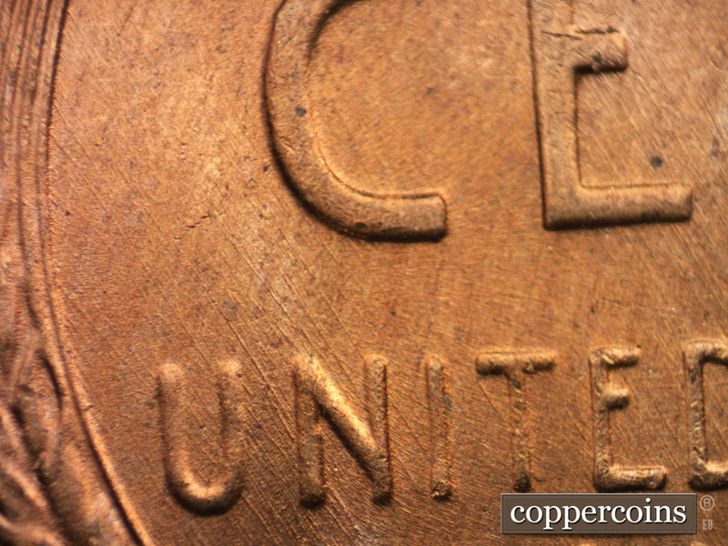 Die-stage B marker on 1956D•1MM•063 (1956 Repunched Mint Mark).