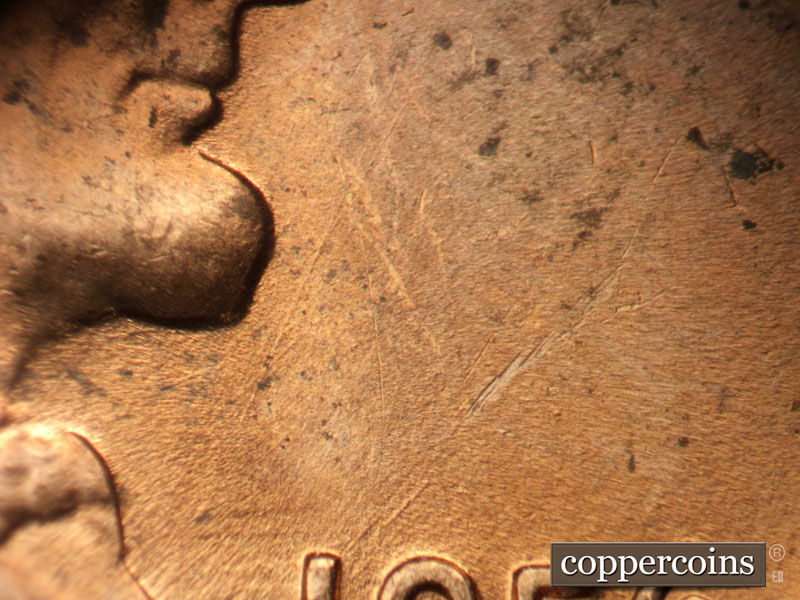 Die-stage A marker on 1956D•1MM•064 (1956 Repunched Mint Mark).