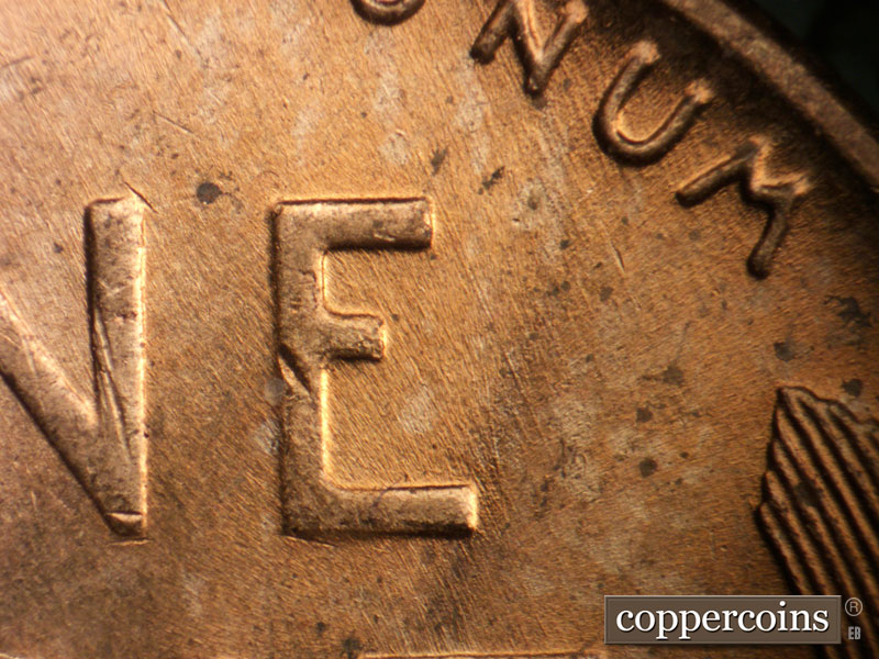 Die-stage A marker on 1956D•1MM•064 (1956 Repunched Mint Mark).