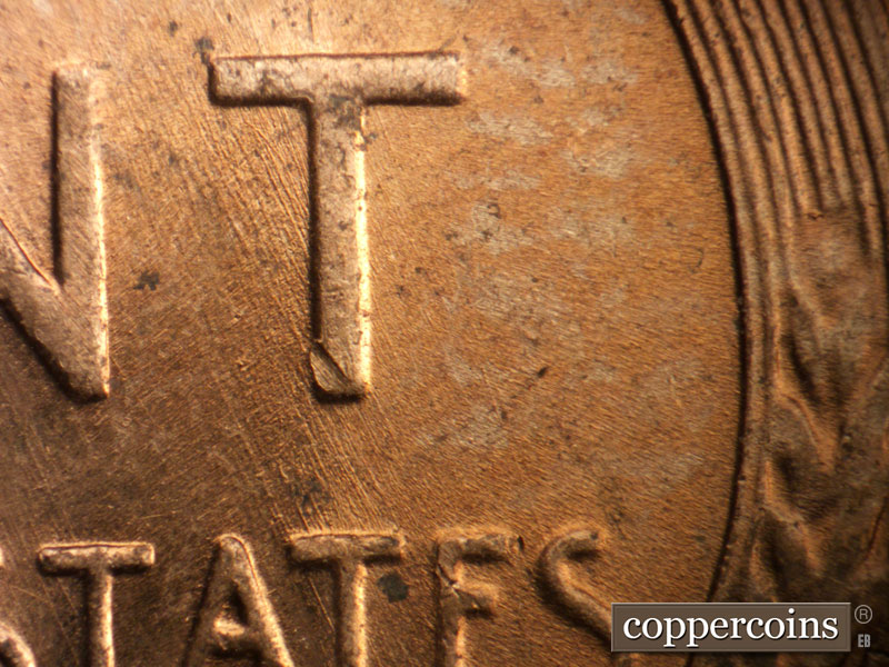 Die-stage A marker on 1956D•1MM•064 (1956 Repunched Mint Mark).