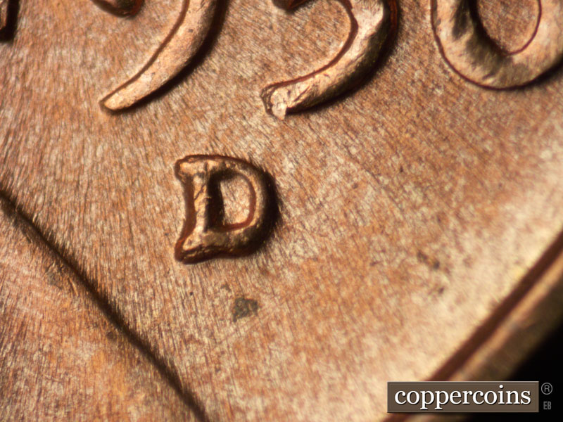 1956 Lincoln cent obverse, CopperCoins die 1956D•1MM•064.