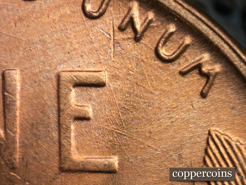 Die-stage B marker on 1956D•1MM•064 (1956 Repunched Mint Mark).