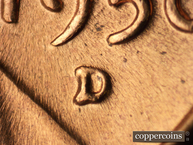 Die-stage C marker on 1956D•1MM•066 (1956 Repunched Mint Mark).