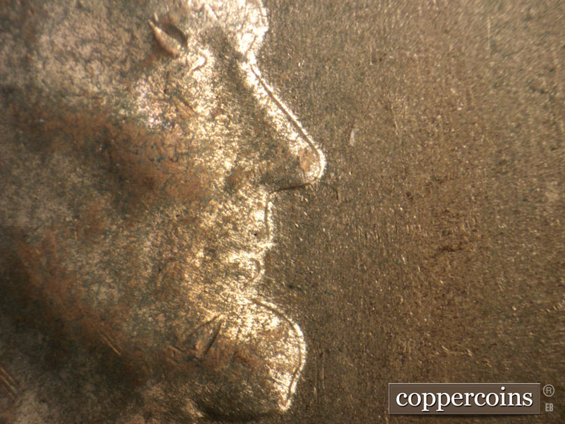 Die-stage B marker on 1956D•1MM•073 (1956 Repunched Mint Mark).