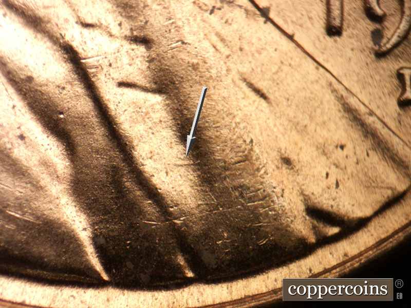 Die-stage C marker on 1956D•1MM•077 (1956 Repunched Mint Mark).