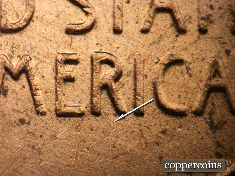 Die-stage C marker on 1956D•1MM•077 (1956 Repunched Mint Mark).