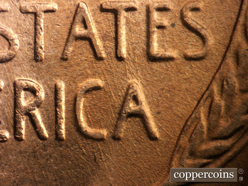 Die-stage B marker on 1956D•1MM•081 (1956 Repunched Mint Mark).