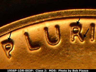 1956 Lincoln cent obverse proof, CopperCoins die 1956P•1DR•003P.