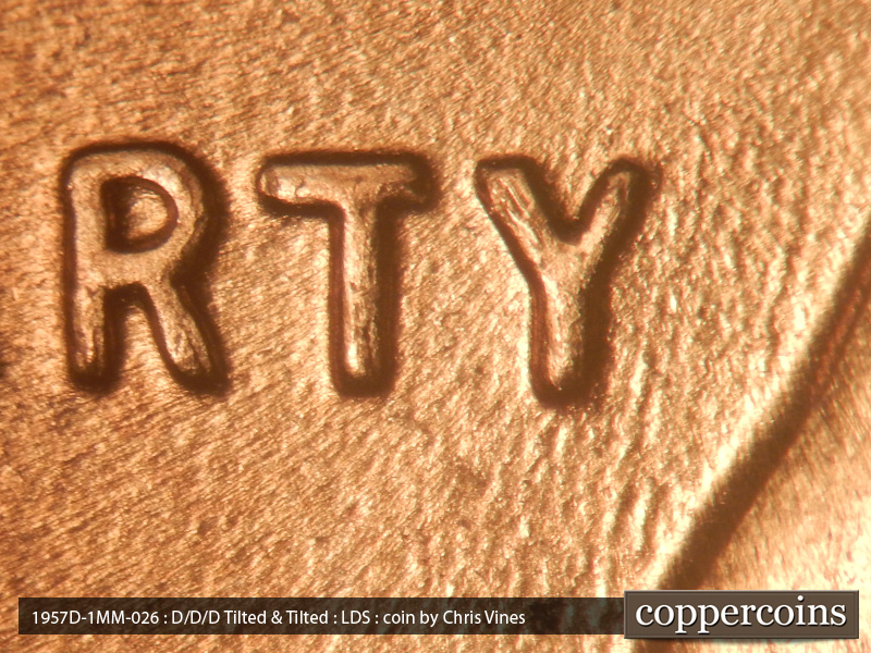 Die-stage C marker on 1957D•1MM•026 (1957 Repunched Mint Mark).