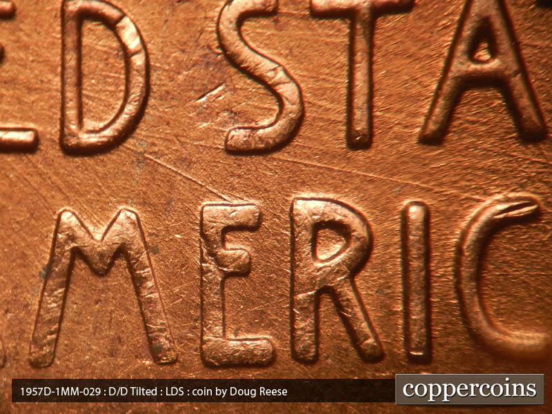 Die-stage C marker on 1957D•1MM•029 (1957 Repunched Mint Mark).