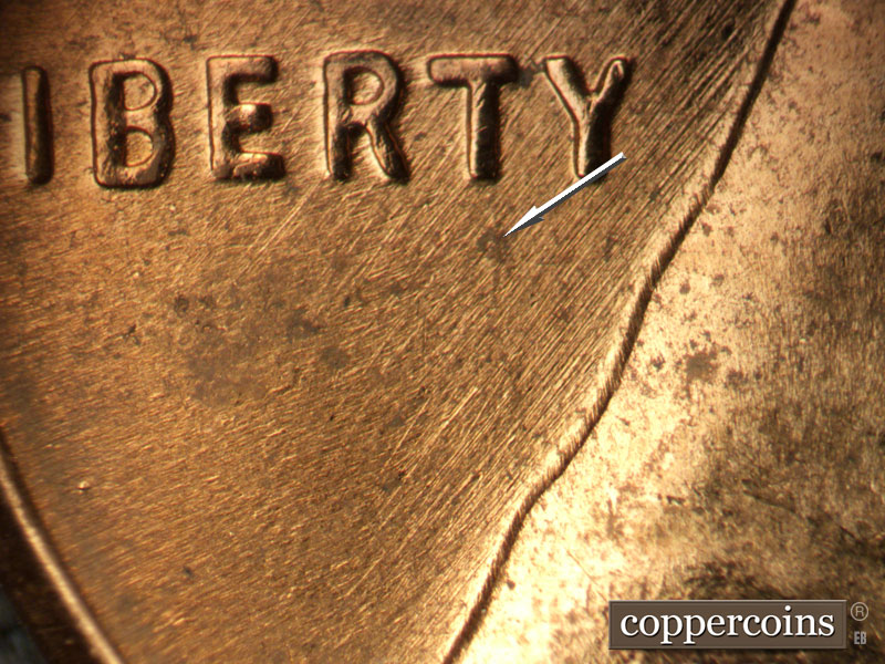 Die-stage C marker on 1957D•1MM•041 (1957 Repunched Mint Mark).