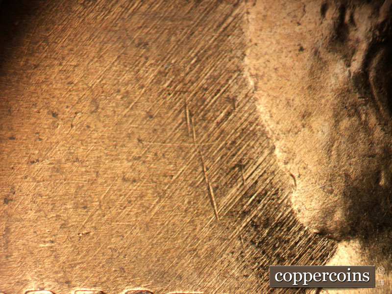Die-stage C marker on 1957D•1MM•041 (1957 Repunched Mint Mark).