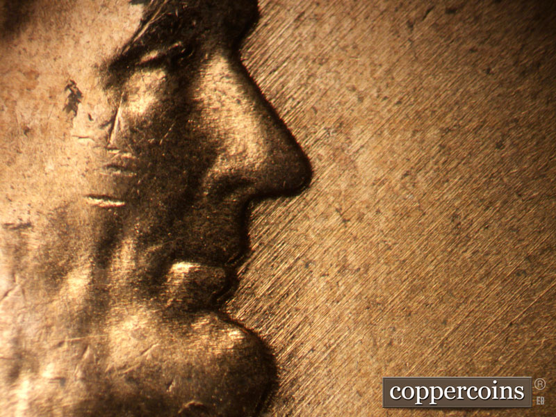 Die-stage C marker on 1957D•1MM•041 (1957 Repunched Mint Mark).