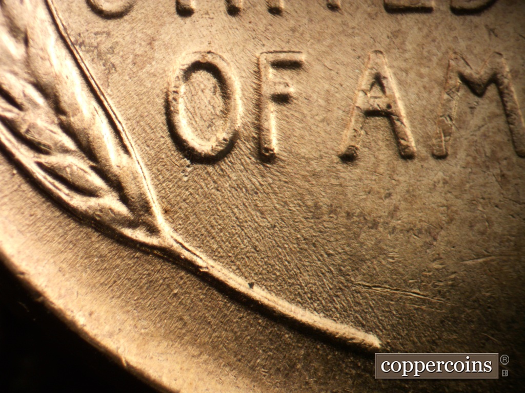 Die-stage C marker on 1957D•1MM•053 (1957 Repunched Mint Mark).