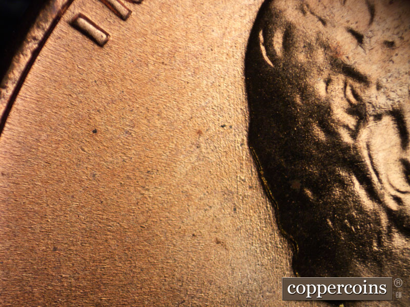 Die-stage A marker on 1957D•1MM•064 (1957 Repunched Mint Mark).