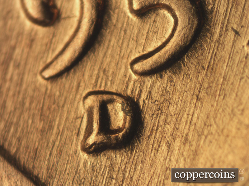 Die-stage C marker on 1957D•1MM•065 (1957 Repunched Mint Mark).