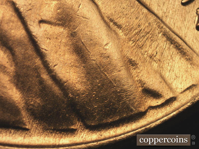 Die-stage C marker on 1957D•1MM•065 (1957 Repunched Mint Mark).