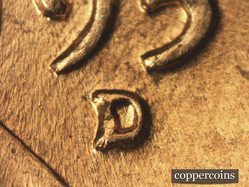 1957 Lincoln cent obverse, CopperCoins die 1957D•1MM•066.